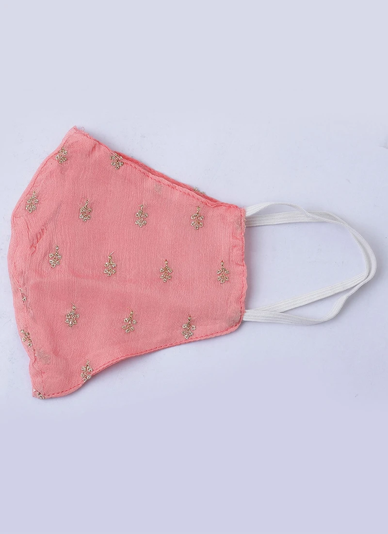 Pink Embroidered Calf Length Kurta Set After Six Wear 8 Pink Embroidered Calf Length Kurta Set After Six Wear - Image 8