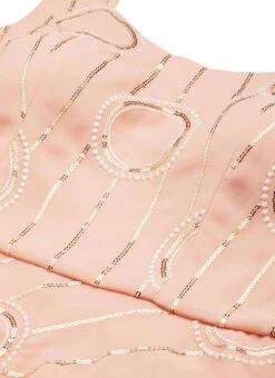 Pink Embroidered Pentagon Neck Style Gown Party Wear -Indo Clothing Shop Pink Embroidered Pentagon Neck Style Gown IWBS02111135 rrc1