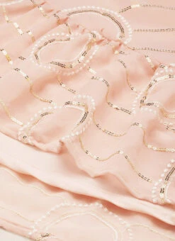 Pink Embroidered Pentagon Neck Style Gown Party Wear -Indo Clothing Shop Pink Embroidered Pentagon Neck Style Gown IWBS02111135 rrc3