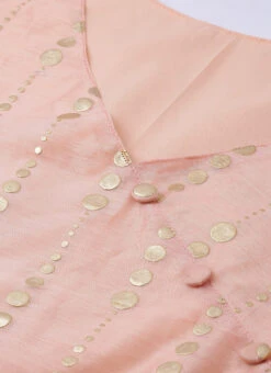 Pink Foil Calf Length Kurta Set After Six Wear -Indo Clothing Shop Pink Foil Calf Length Kurta Set KSBS02004548 rrc4