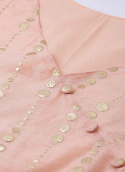 Pink Foil Calf Length Kurta Set After Six Wear -Indo Clothing Shop Pink Foil Calf Length Kurta Set KSBS02004548 rrc1