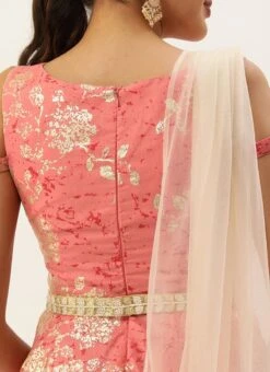 Dupatta From Pink Foil Printed Art Silk Gown After Six Wear 13 Dupatta From Pink Foil Printed Art Silk Gown After Six Wear -Indo Clothing Shop Pink Foil Printed Art Silk Gown IWBS02303864 rrc2