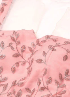 Pink Foil Printed Net Blouse Festive Wear -Indo Clothing Shop Pink Foil Printed Net Blouse BLBS02305182 rrc1