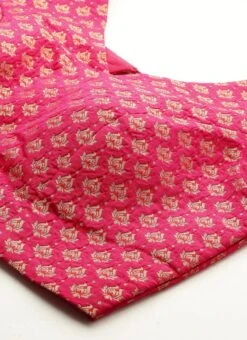 Pink Jacquard Art Silk Keyhole Style Blouse Festive Wear -Indo Clothing Shop Pink Jacquard Art Silk Keyhole Style Blouse BLBS02305205 rrc1