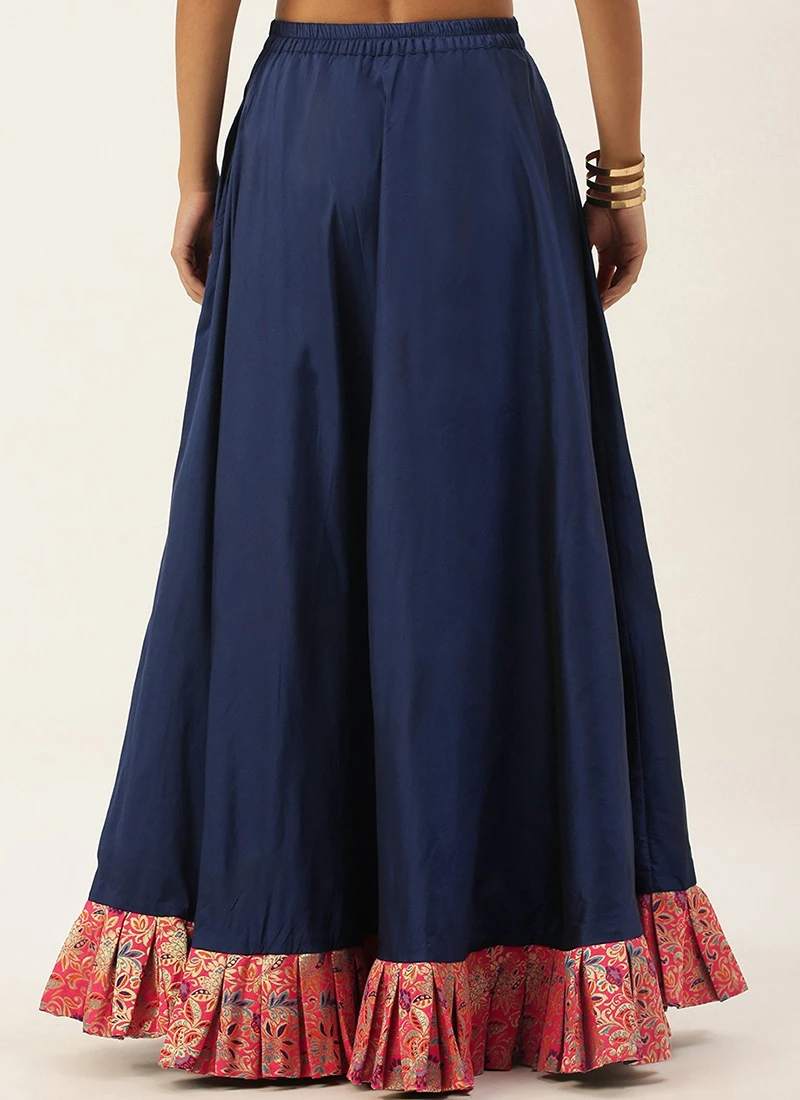 Pink N Skipper Blue Taffeta Skirt Festive Wear 4 Pink N Skipper Blue Taffeta Skirt Festive Wear - Image 4