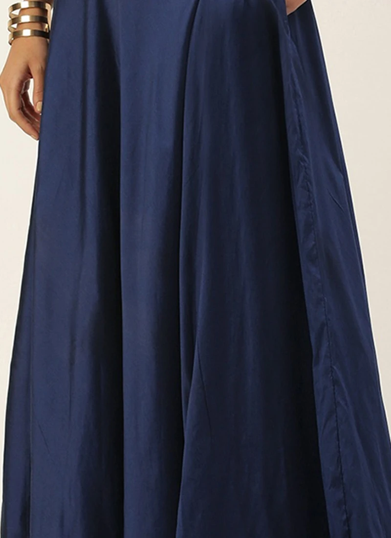 Pink N Skipper Blue Taffeta Skirt Festive Wear 1 Pink N Skipper Blue Taffeta Skirt Festive Wear