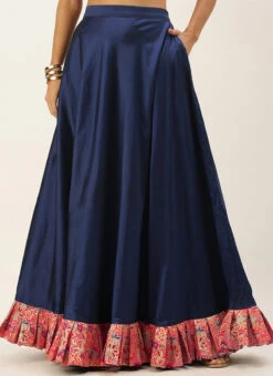 Pink N Skipper Blue Taffeta Skirt Festive Wear 6 Pink N Skipper Blue Taffeta Skirt Festive Wear -Indo Clothing Shop Pink N Skipper Blue Taffeta Skirt WBBS02012688 u