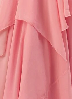 Pink N White Embroidered Handkerchief Gown Party Wear -Indo Clothing Shop Pink N White Embroidered Handkerchief Gown IWBS02105331 rrc4