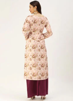 Pink Printed Top N Dark Purple Kurta Set After Six Wear 10 Pink Printed Top N Dark Purple Kurta Set After Six Wear -Indo Clothing Shop Pink Printed Top N Dark Purple Kurta Set KSBS02104205 b