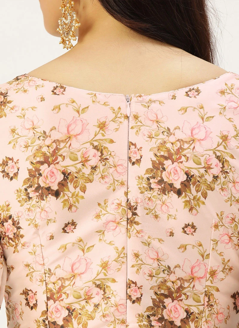 Pink Printed Top N Dark Purple Kurta Set After Six Wear 6 Pink Printed Top N Dark Purple Kurta Set After Six Wear - Image 6