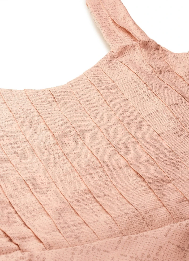 Pink Rayon High N Low Pleated Yoke Dress After Six Wear 6 Pink Rayon High N Low Pleated Yoke Dress After Six Wear - Image 6