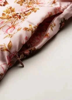 Pink Taffeta Digital Printed N Burgundy Dress Festive Wear -Indo Clothing Shop Pink Taffeta Digital Printed N Burgundy Dress DRBS02109697 rrc3