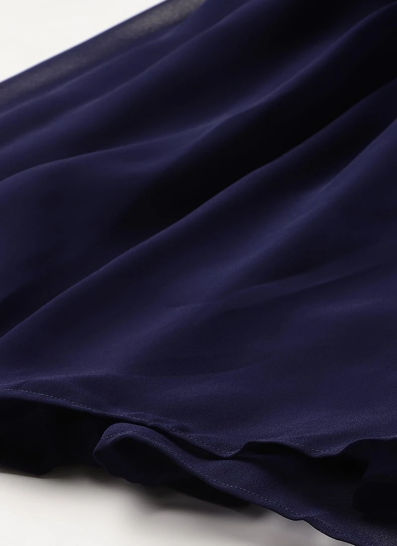 Pink Taffeta Jacquard N Navy Blue Dress Festive Wear 8 Pink Taffeta Jacquard N Navy Blue Dress Festive Wear - Image 8