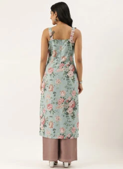 Pista Green N Pale Mauve Kurta Sets After Six Wear -Indo Clothing Shop Pista Green N Pale Mauve Kurta Sets KSBS02102831 b