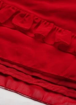 Red Georgette Embroidered Maxi Dress Festive Wear -Indo Clothing Shop Red Georgette Embroidered Maxi Dress DRBS02211085 rrc3