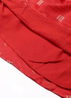 Skirt From Red Jacquard Crop Top N Skirt With Cape After Six Wear -Indo Clothing Shop Red Jacquard Crop Top N Skirt With Cape IWBS02301050 rrc4