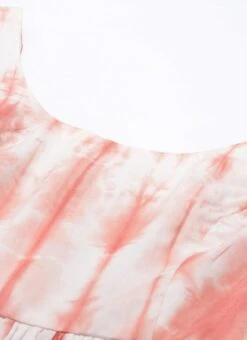 Rust Color Tie Dye Maxi Dress Festive Wear After Six Wear -Indo Clothing Shop Rust Color Tie Dye Maxi Dress DRBS02202354 rrc1 1