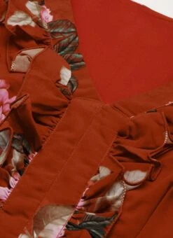 Rust Georgette Digital Printed Gown After Six Wear -Indo Clothing Shop Rust Georgette Digital Printed Gown DRBS02206242 rrc1