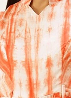 Rust Tie N Dye Cotton Collar Neck Jumpsuit After Six Wear -Indo Clothing Shop Rust Tie N Dye Cotton Collar Neck Jumpsuit DRBS02202401 rrc1 1