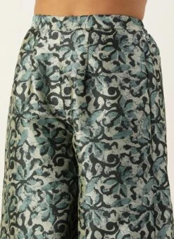 Top From Sage Green Art Silk Digital Printed Co Ords Set After Six Wear -Indo Clothing Shop Sage Green Art Silk Digital Printed Co Ords Set IWBS02210898 rrc3 1