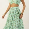 Skirt From Sea Green Digital Printed Co Ords Set After Six Wear