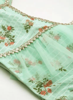 Skirt From Sea Green Digital Printed Co Ords Set After Six Wear -Indo Clothing Shop Sea Green Digital Printed Co Ords Set IWBS02212582 rrc1