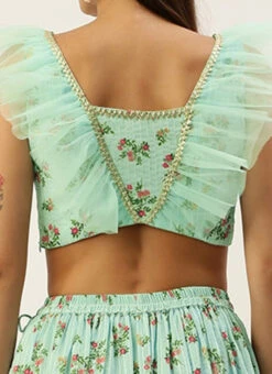 Skirt From Sea Green Digital Printed Co Ords Set After Six Wear -Indo Clothing Shop Sea Green Digital Printed Co Ords Set IWBS02212582 rrc2