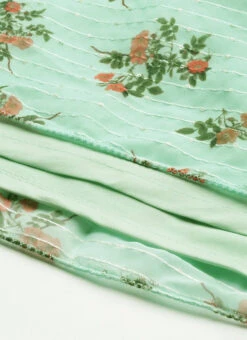 Skirt From Sea Green Digital Printed Co Ords Set After Six Wear -Indo Clothing Shop Sea Green Digital Printed Co Ords Set IWBS02212582 rrc4