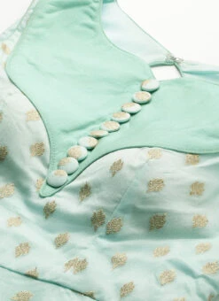 Sky Blue Organza Jacquard Kurta Set Festive Wear -Indo Clothing Shop Sky Blue Organza Jacquard Kurta set KSBS02205930 rrc1