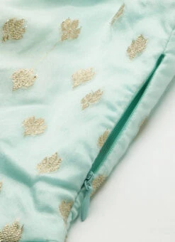 Sky Blue Organza Jacquard Kurta Set Festive Wear -Indo Clothing Shop Sky Blue Organza Jacquard Kurta set KSBS02205930 rrc2