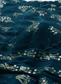 Teal Blue Embroidered Blouse Festive Wear -Indo Clothing Shop Teal Blue Embroidered Blouse BLBS02307557 rrc1