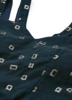 Skirt From Teal Blue Georgette Embroidered Co Ord Set After Six Wear 12 Skirt From Teal Blue Georgette Embroidered Co Ord Set After Six Wear -Indo Clothing Shop Teal Blue Georgette Embroidered Co ord Set IWBS02305160 rrc1