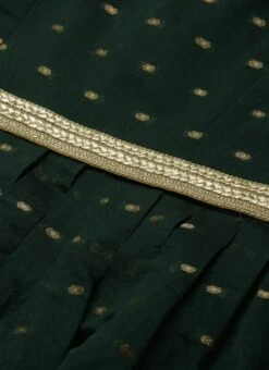 Teal Green Art Silk Cotton Jacquard Dress After Six Wear -Indo Clothing Shop Teal Green Art Silk Cotton Jacquard Dress DRBS02212464 rrc3