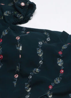 Teal Green Embroidered Blouse Festive Wear -Indo Clothing Shop Teal Green Embroidered Blouse BLBS02306299 rrc1