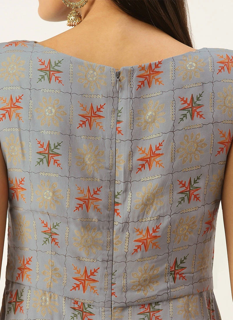 Teen Girls Blue Foil N Skipper Blue Kurta Straight Pant Set After Six Wear 6 Teen Girls Blue Foil N Skipper Blue Kurta Straight Pant Set After Six Wear - Image 6