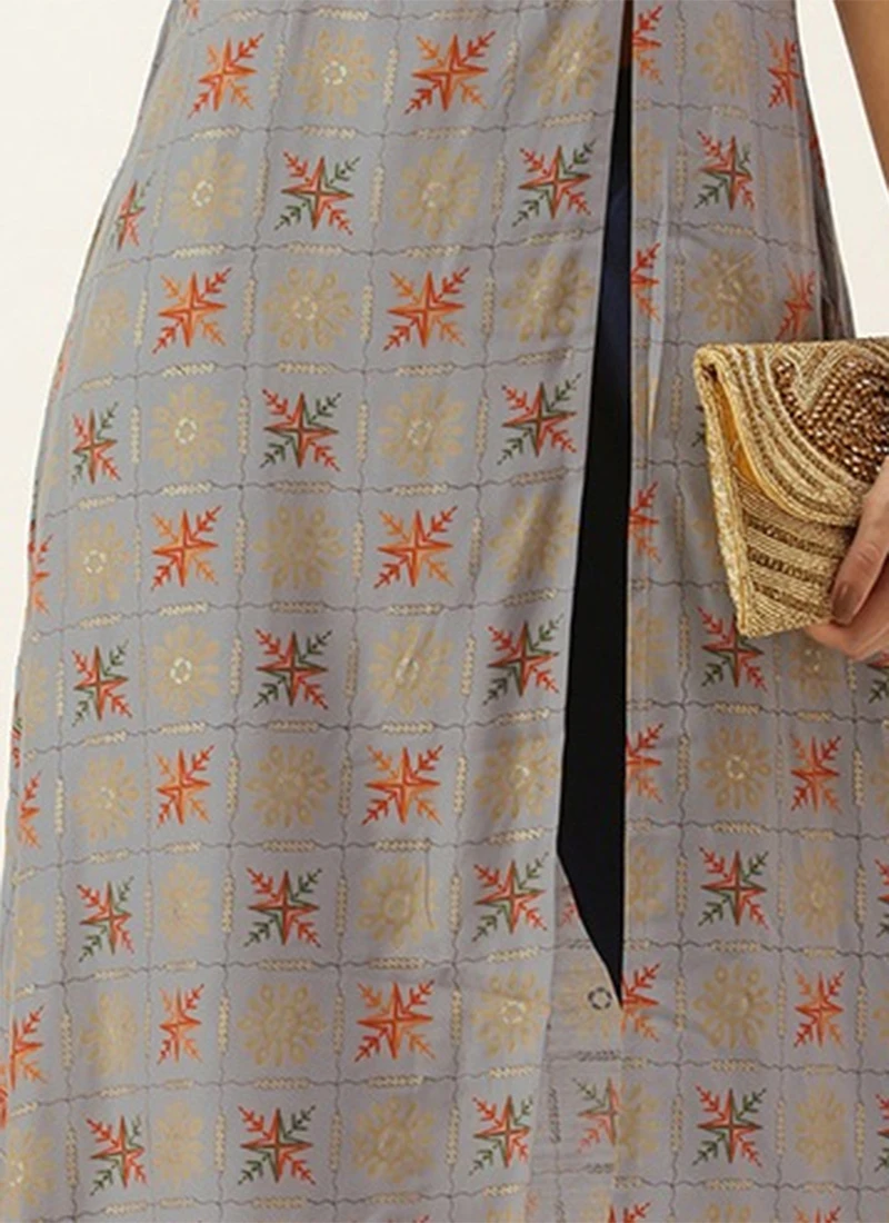 Teen Girls Blue Foil N Skipper Blue Kurta Straight Pant Set After Six Wear 8 Teen Girls Blue Foil N Skipper Blue Kurta Straight Pant Set After Six Wear - Image 8