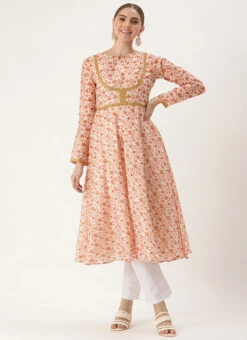 White Art Silk Digital Printed Kruta Set Festive Wear -Indo Clothing Shop White Art Silk Digital Printed Kruta Set KSBS02205908 u