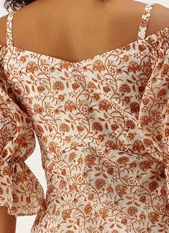 White Art Silk Digital Printed Maxi Dress After Six Wear -Indo Clothing Shop White Art Silk Digital Printed Maxi Dress DRBS02209823 rrc2