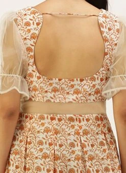 White Digital Printed Art Silk Dress After Six Wear -Indo Clothing Shop White Digital Printed Art Silk Dress DRBS02208475 rrc2