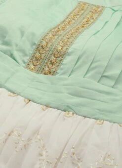 White Embroidered Pleated Style Gown Wedding Wear 12 White Embroidered Pleated Style Gown Wedding Wear -Indo Clothing Shop White Embroidered Pleated Style Gown IWBS02209734 rrc1 1