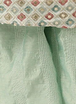 Bottom From White Jacket N Pista Green Embroidered Palazzo Set After Six Wear -Indo Clothing Shop White Jacket N Pista Green Embroidered Palazzo Set IWBS02211157 rrc4