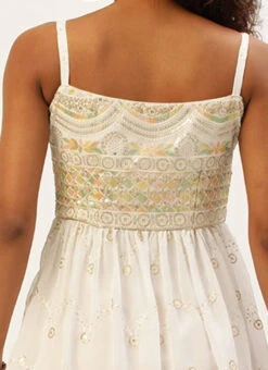 Top From White N Pink Peplum Top Gharara Set After Six Wear -Indo Clothing Shop White N Pink Peplum Top Gharara Set IWBS02209675 rrc3