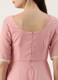 White Net Embroidered Jacket Style Gown Festive Wear -Indo Clothing Shop White Net Embroidered Jacket Style Gown IWBS02301760 rrc2