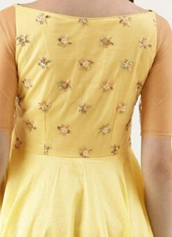 White Net Sequins N Yellow Gown Festive Wear 13 White Net Sequins N Yellow Gown Festive Wear -Indo Clothing Shop White Net Sequins N Yellow Gown IWBS02301774 rrc2