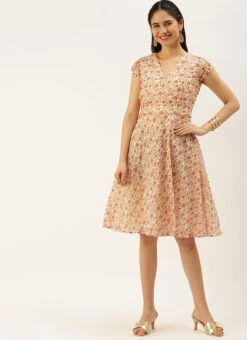 White Printed Art Silk Mini Dress After Six Wear 10 White Printed Art Silk Mini Dress After Six Wear -Indo Clothing Shop White Printed Art Silk Mini Dress DRBS02208439 u