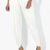 White Rayon Dhoti Pant Work Wear