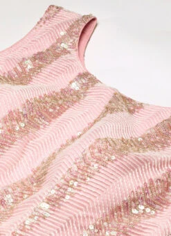 White Sequins N Pink Georgette Flared Gown Party Wear 12 White Sequins N Pink Georgette Flared Gown Party Wear -Indo Clothing Shop White Sequins N Pink Georgette Flared Gown IWBS02301810 rrc1