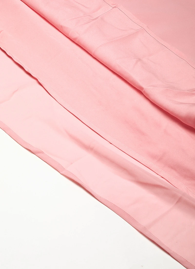 White Sequins N Pink Georgette Flared Gown Party Wear 8 White Sequins N Pink Georgette Flared Gown Party Wear - Image 8