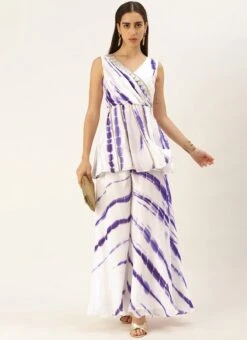 Top From White Tie N Dye Indo Western Co Ords Set After Six Wear 10 Top From White Tie N Dye Indo Western Co Ords Set After Six Wear -Indo Clothing Shop White Tie N Dye Indo Western Co Ords Set IWBS02210999 u