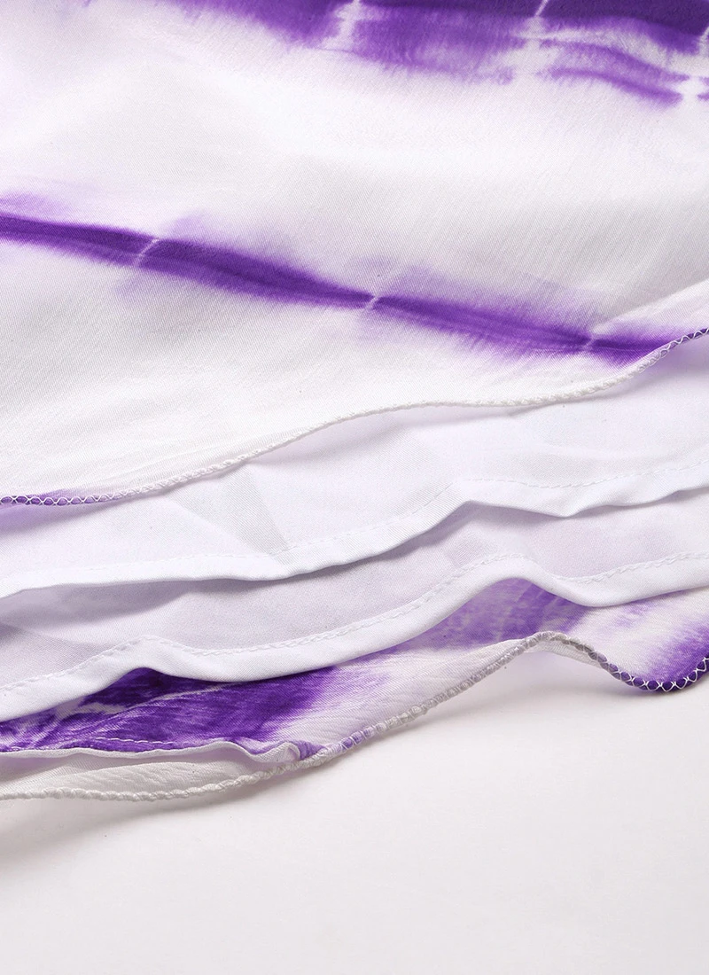 Top From White Tie N Dye Indo Western Co Ords Set After Six Wear 5 Top From White Tie N Dye Indo Western Co Ords Set After Six Wear - Image 5